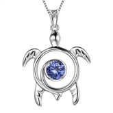 Turtle Birthstone December Tanzanite Necklace Pendant - Necklaces - Aurora Tears